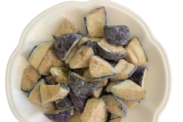 frozen fried eggplant cut